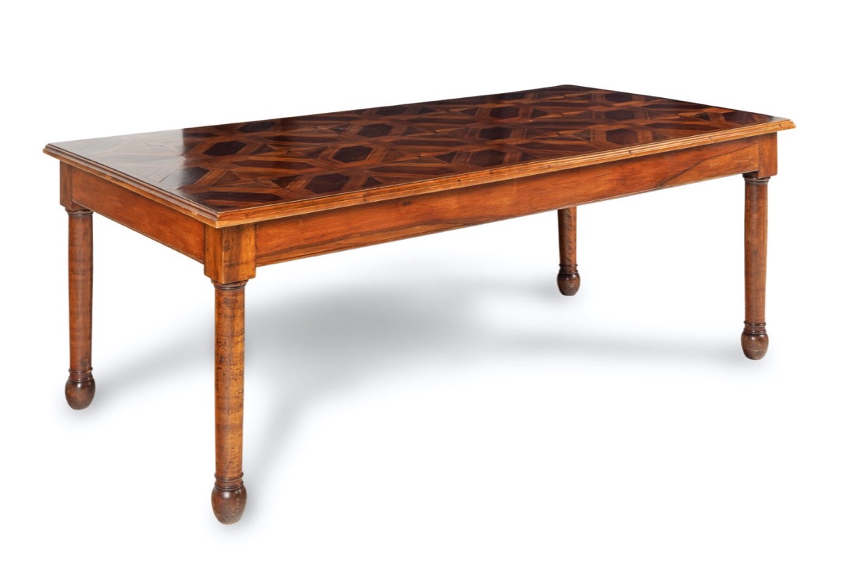 <b> Neoclassical Style Center Table </b><br>approx. 32 tall x 87 long x 44 deep inches<br>circa 20th century 