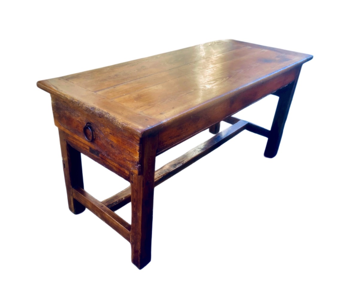 <b>SOLD  SOLD  SOLD<br>French Walnut Bakers Table/Kitchen Island</b><br>circa early-1800s, France
