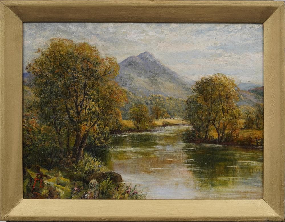 <b>European Impressionist Landscape</b><br>Oil on canvas<br>approx. 14 x 18 inches<br>circa 20th cen.