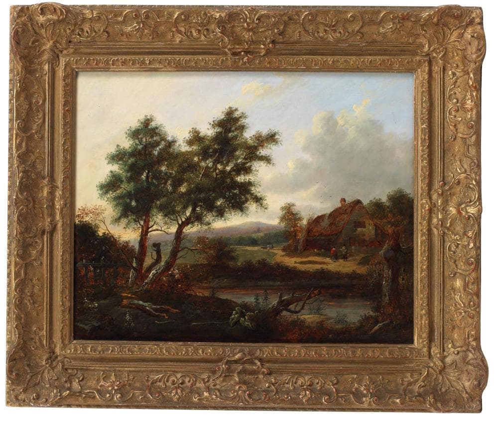 <b>British School Landscape</b><br>approx. 23 x 27 inches<br>dated 1827; England