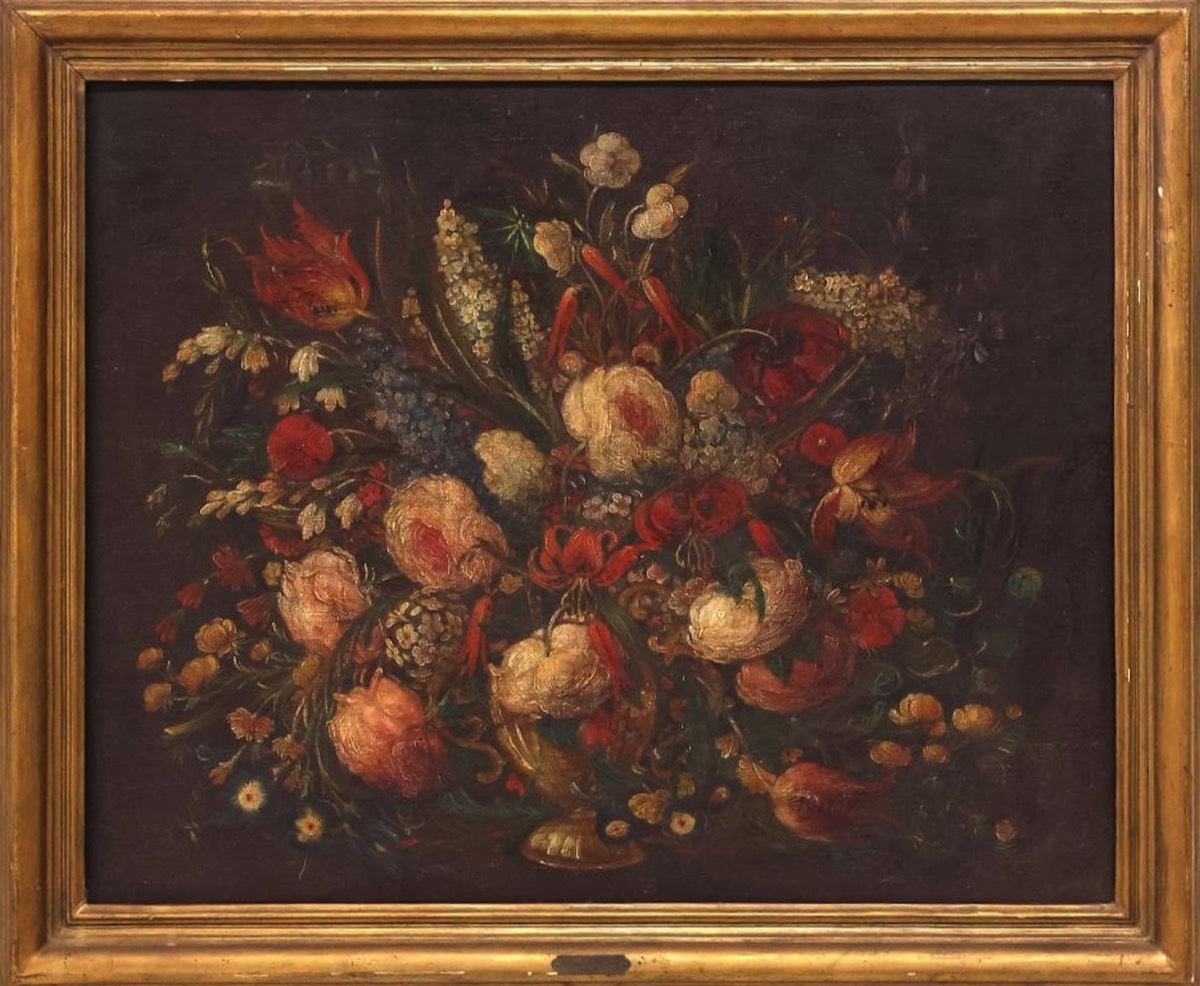 <b>Dutch-School Still Life</b><br>oil on canvas<br>approx. 30.5 x 36.5 inches<br>circa 1700s; Continental
