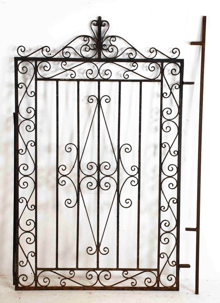 <b>Wrought Iron Garden Gate</b><br> approx. 68 tall x 45.5 wide inches