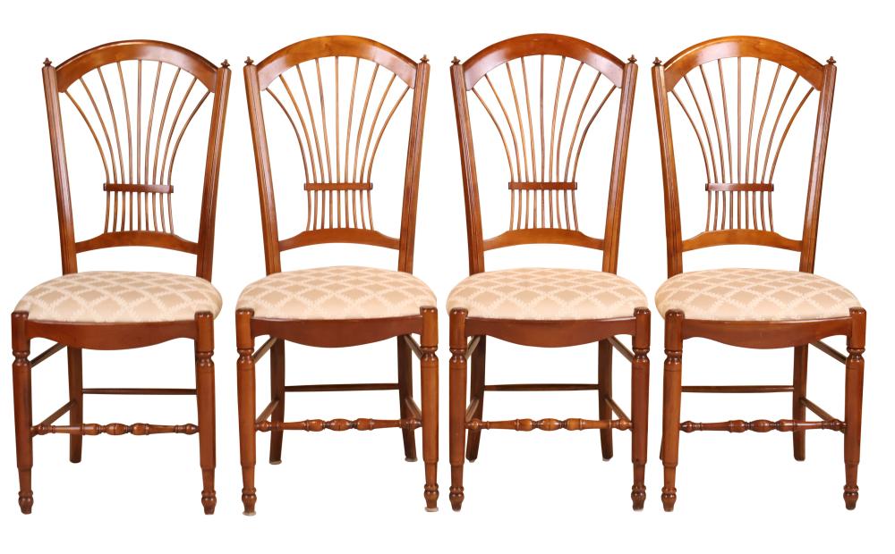 <b>Provincial-Style Sheaf-Back Side Chairs (4)</b><br>  circa 20th cen., France 