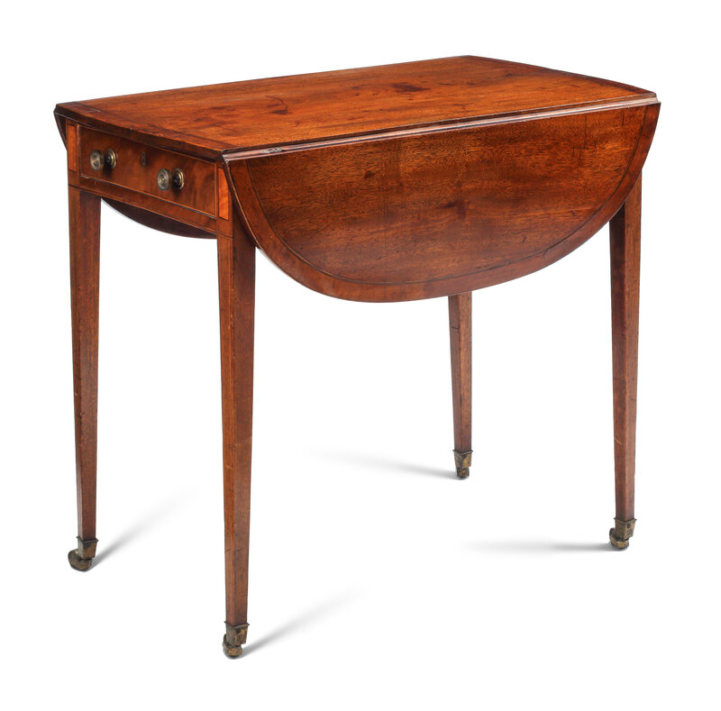 <b>English Mahogany Pembroke Table</b><br> approx. 28 tall x 31 wide x 19 inches deep<br> circa 19th. cen., England