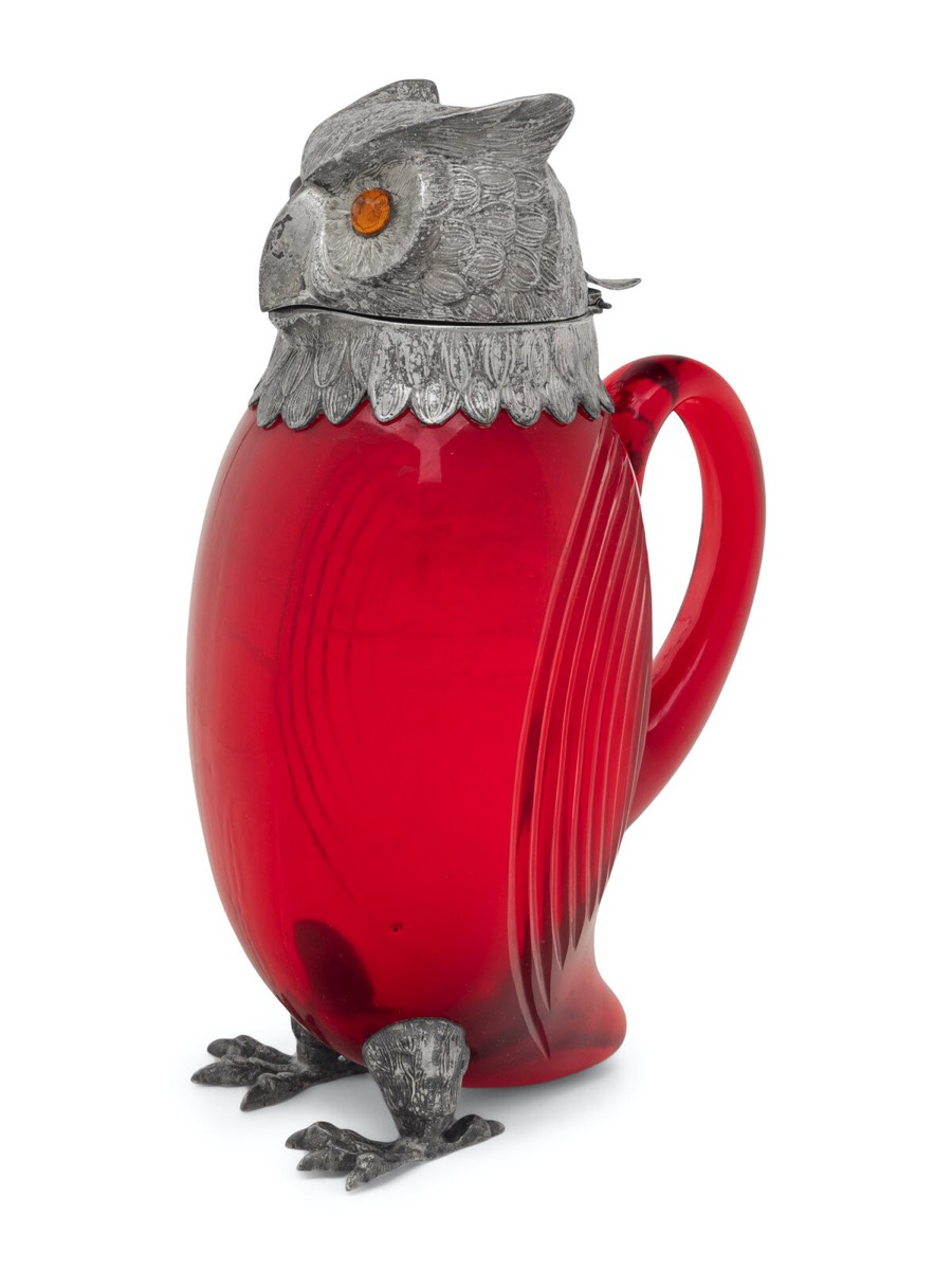 <b>Glass & Silverplate Decanter</b>