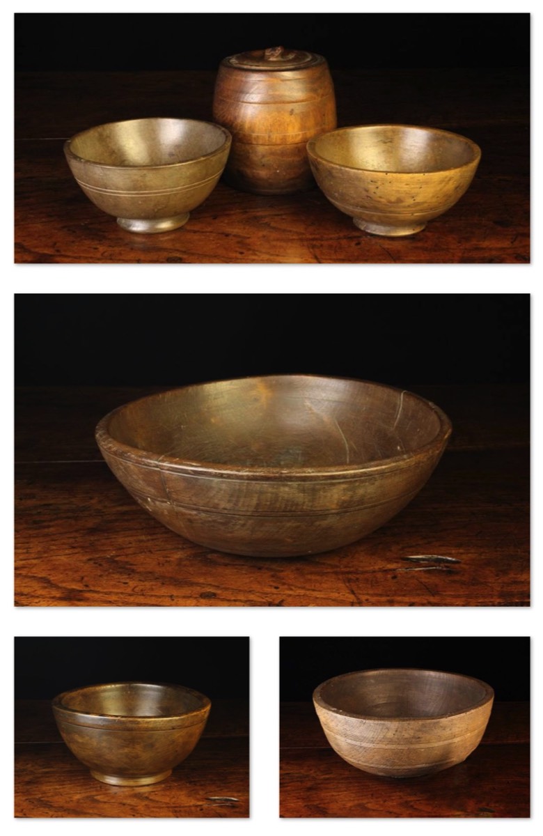 <b>Turned Bowls, 19th cen, Eng.<b>