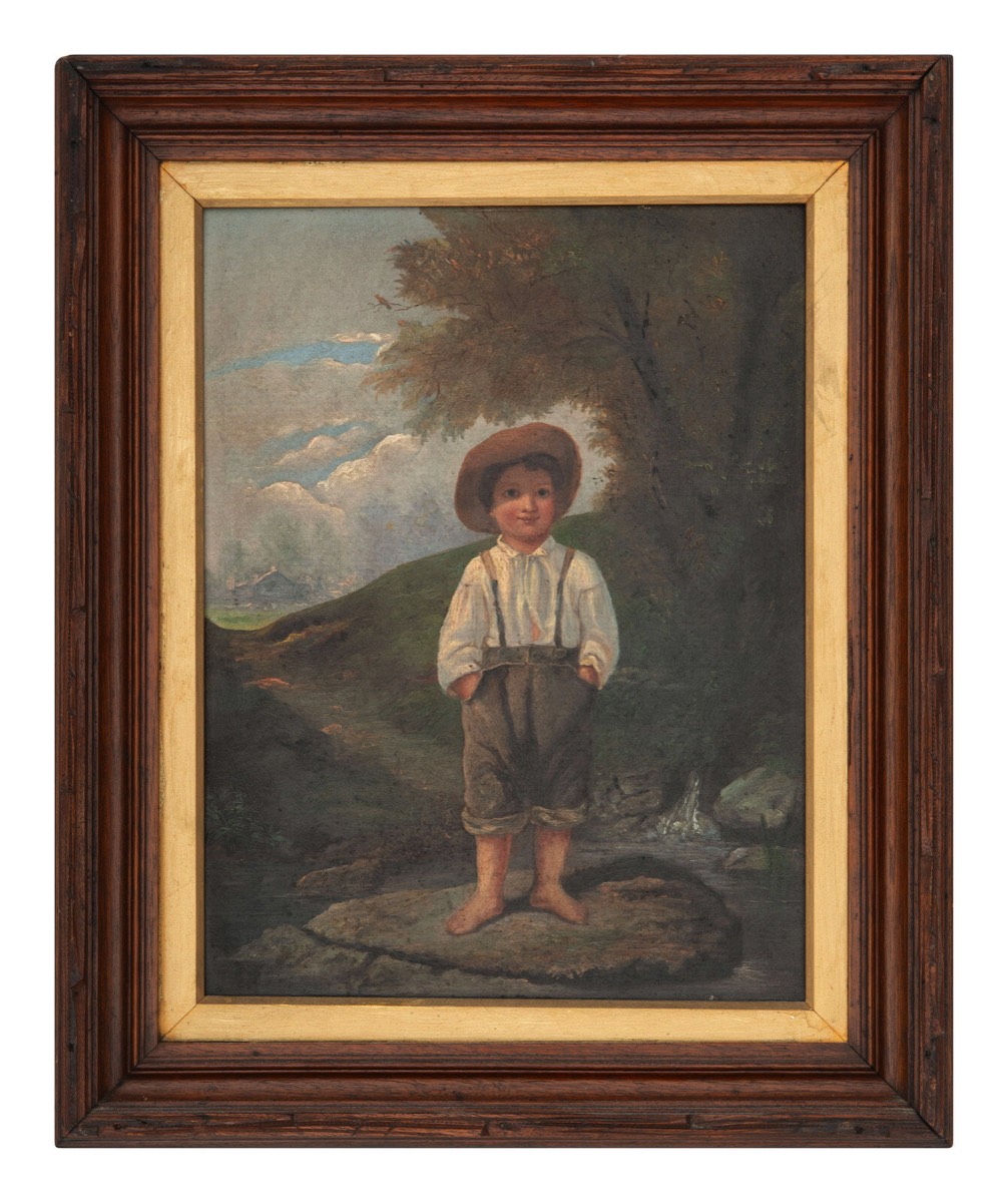 <b>Oil on Bd</b>, approx. 13 x 10, 19th cen., USA