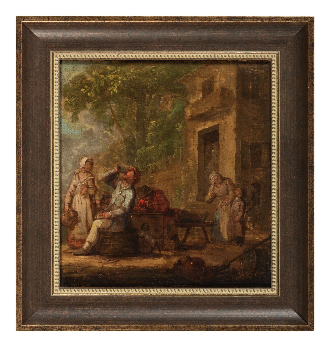 <b>Dutch Sch. Oil on Canvas</b>, approx. 14 x 14, 19th cen.