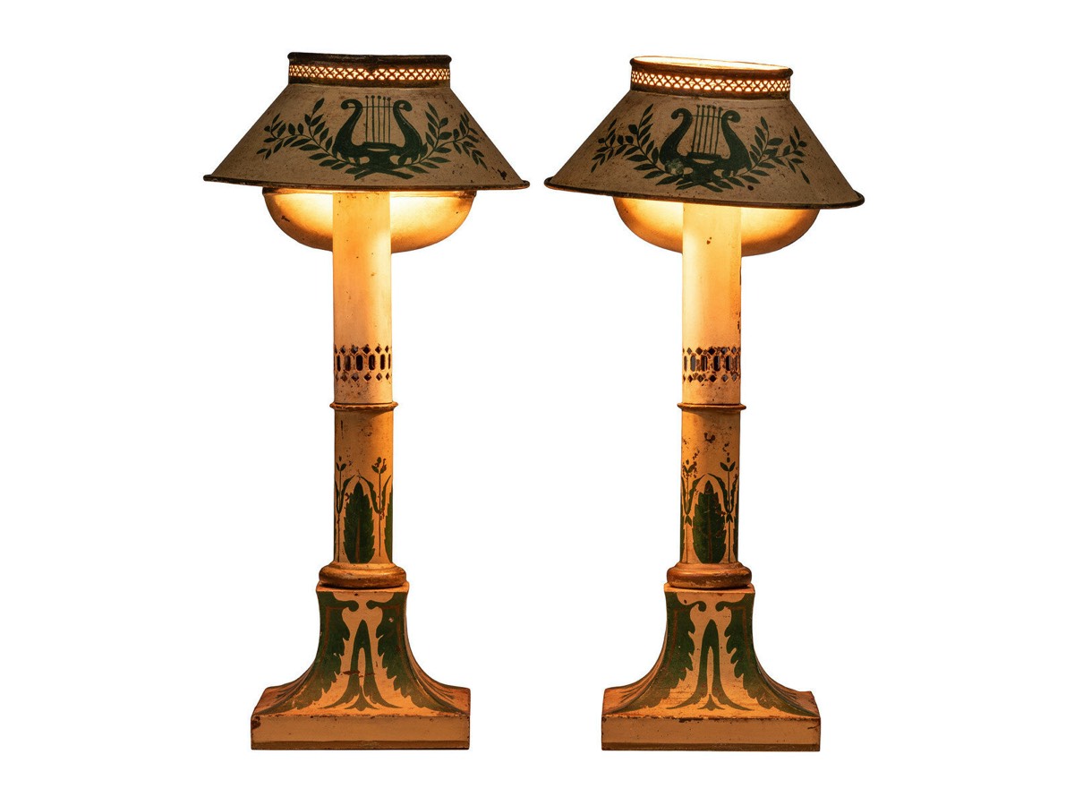<b>Converted Oil Lamps</b>, 19th c.