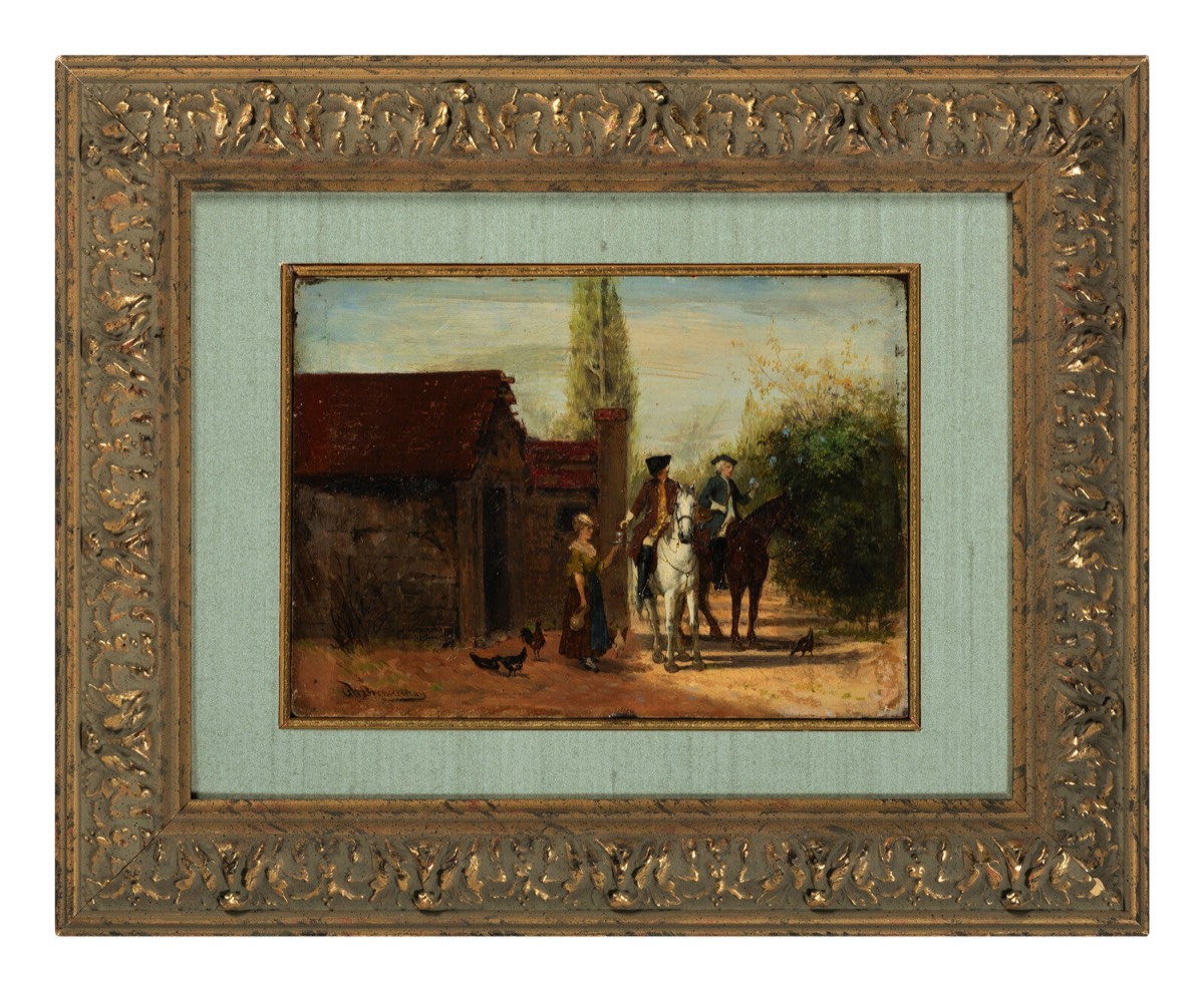 <b>Oil on Panel</b>, 19th cen., USA, approx. 6 x 8