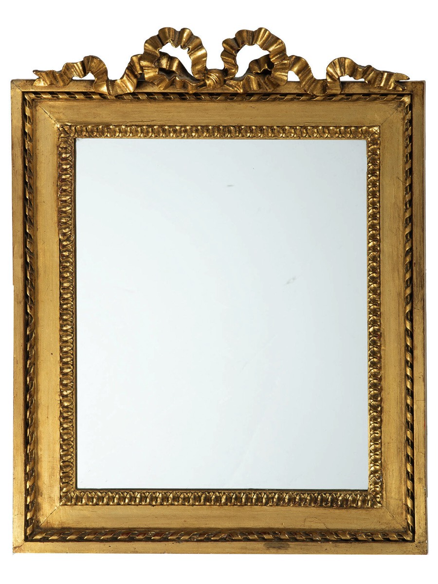 <b>Carved Giltwood Mirror</b>, approx. 28 x 22, c. 19th cen., France